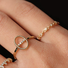 Athena Diamantový Prsten|Materiál:18k žluté zlato