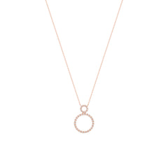 Circles Diamantový Náhrdelník|Materiál:18k růžové zlato
