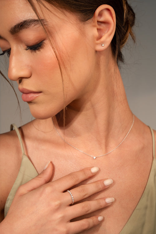 Eternity Twist Diamantový Prsten|Materiál:18k bílé zlato