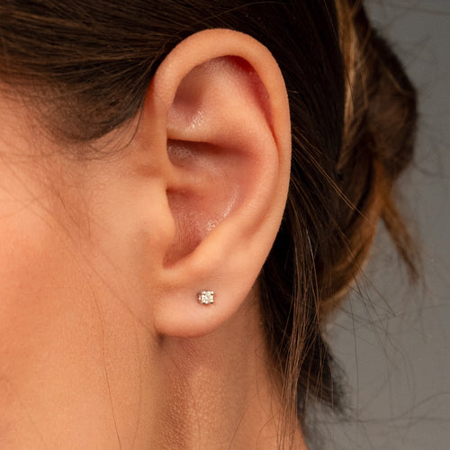 Solitaire Náušnice s Diamantem