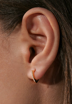 Lumière V Diamantové Náušnice|Materiál:18k růžové zlato