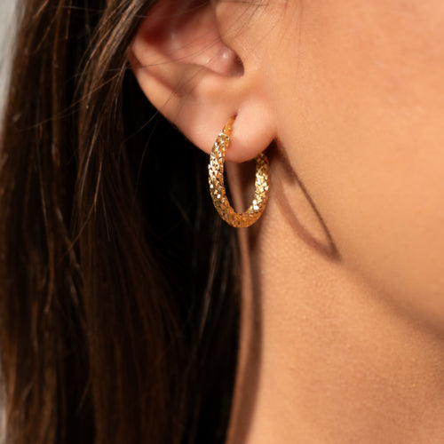 Facet Hoops Náušnice