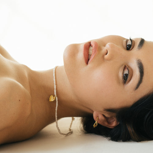 Mémoire Pearl Heart Náhrdelník