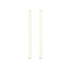 Dangling Dot Náušnice s Diamantem|Materiál:18k žluté zlato