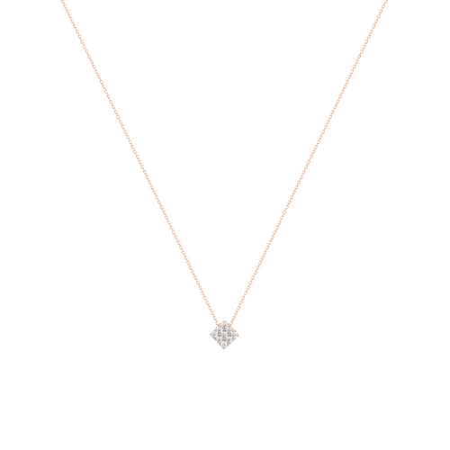 Dazzling Pavé Diamantový Náhrdelník|Materiál:18k růžové zlato