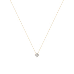 Dazzling Pavé Diamantový Náhrdelník|Materiál:18k žluté zlato