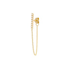 Front to Back Diamantová Náušnice|Materiál:18k žluté zlato