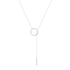 Lariat Diamntový Náhrdelník|Materiál:18k bílé zlato