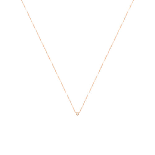 Dot Náhrdelník s Diamantem|Materiál:18k růžové zlato