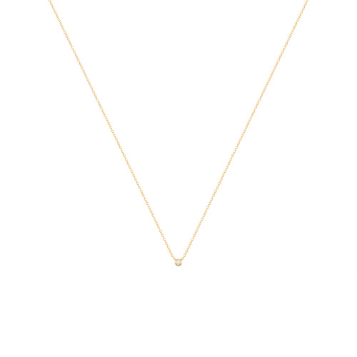 Dot Náhrdelník s Diamantem|Materiál:18k žluté zlato