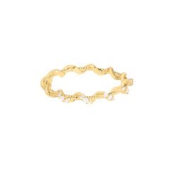 Gaia Diamantový Prsten|Materiál:18k žluté zlato