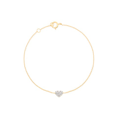 Heart Diamantový Náramek|Materiál:18k žluté zlato