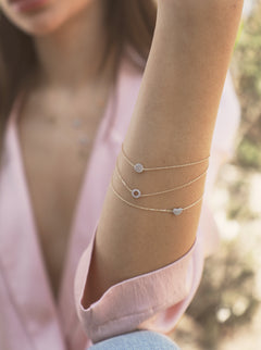 Round Pavé Diamantový Náramek|Materiál:18k žluté zlato