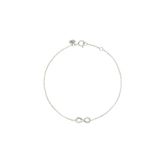 Infinity Diamantový Náramek|Materiál:18k bílé zlato