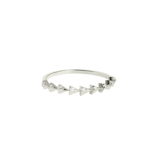 Iris Diamantový Prsten|Materiál:18k bílé zlato