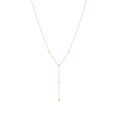 Mini Diamonds Y Náhrdelník|Materiál:18k žluté zlato