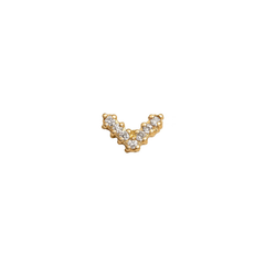 Mini V Pave Diamond Earrings