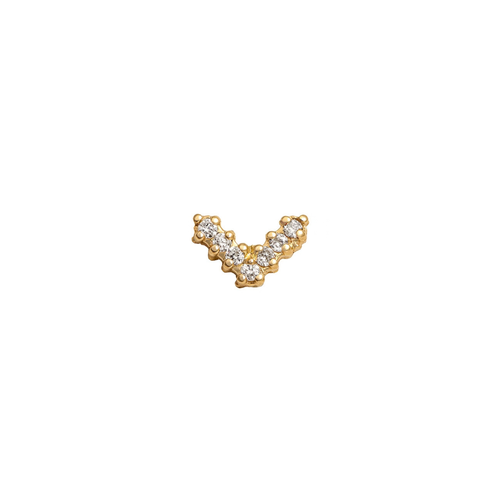 Mini V Pave Diamond Earrings