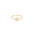 Pavé Circle Diamantový Prsten|Materiál:18k žluté zlato