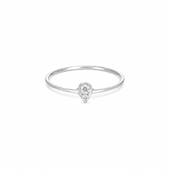 Dewdrop Diamantový Prsten|Materiál:18k bílé zlato