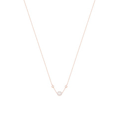 Pearl Diamantový Náhrdelník|Materiál:18k růžové zlato