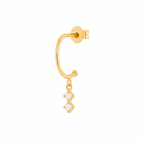 Pixie Semi Hoop Diamantové Náušnice