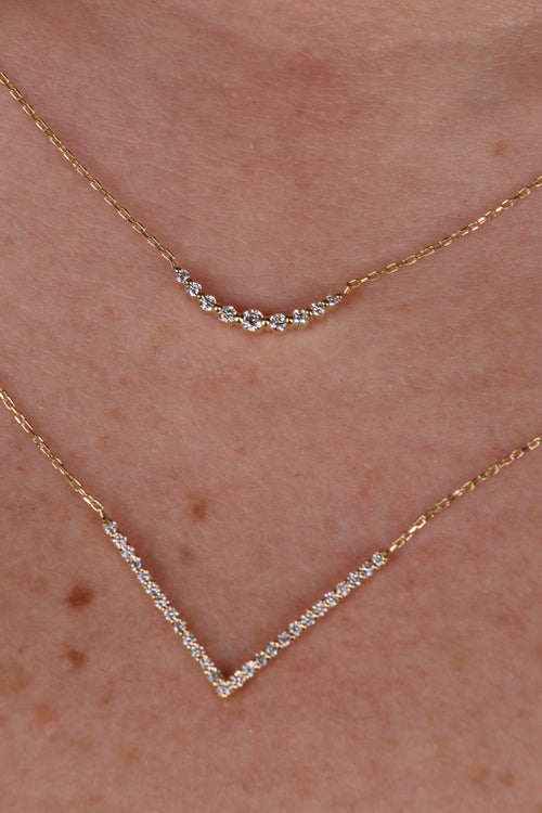 Riviera Diamantový Náhrdelník|Materiál:18k žluté zlato