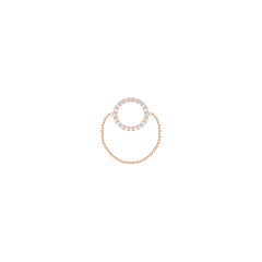 Halo Chain Diamantový Prsten|Materiál:18k růžové zlato