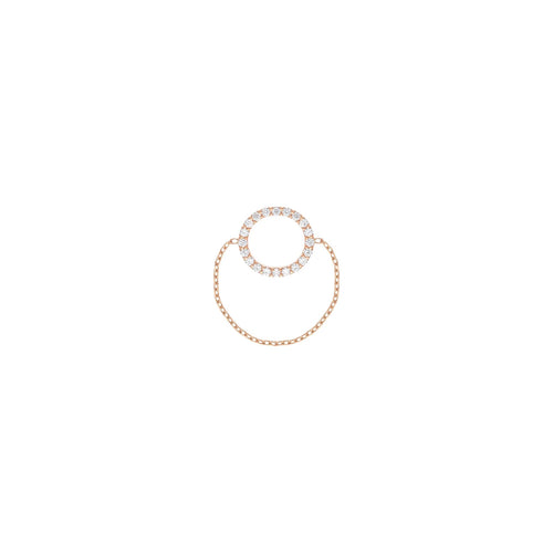 Halo Chain Diamantový Prsten|Materiál:18k růžové zlato