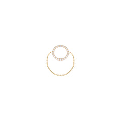 Halo Chain Diamantový Prsten|Materiál:18k žluté zlato