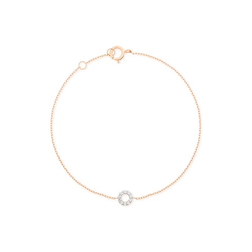 Halo Diamantový Náramek|Materiál:18k růžové zlato