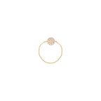 Pavé Circle Chain Diamantový Prsten|Materiál:18k žluté zlato