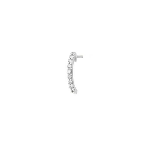 Small Semi Hoop Diamond Earrings