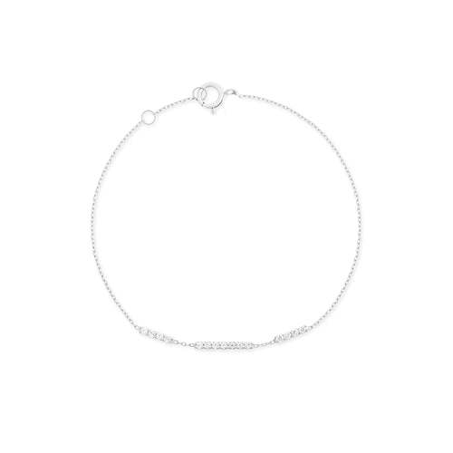 Three Bars Diamantový Náramek|Materiál:18k bílé zlato