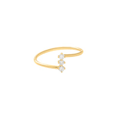 Three Studs Diamantový Prsten