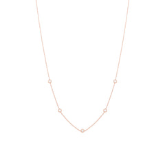 Tiny Diamantový Náhrdelník|Materiál:18k růžové zlato