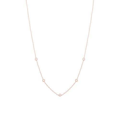 Tiny Diamantový Náhrdelník|Materiál:18k růžové zlato