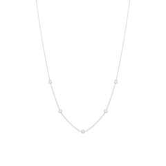 Tiny Diamantový Náhrdelník|Materiál:18k bílé zlato