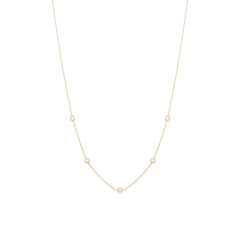 Tiny Diamantový Náhrdelník|Materiál:18k žluté zlato