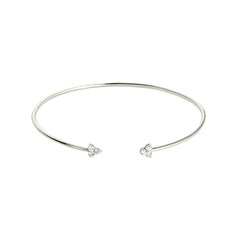 Twin Flame Cuff Diamantový Náramek|Materiál:18k bílé zlato