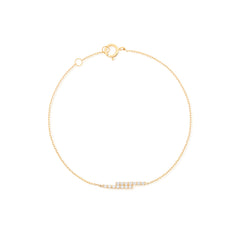 Lightning Strikes Diamantový Náramek|Materiál:18k žluté zlato