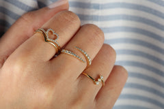 Three Studs Diamantový Prsten