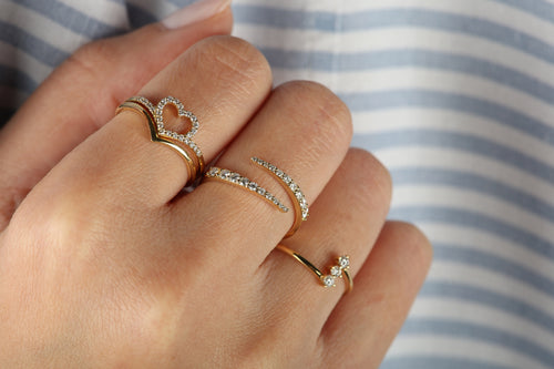 Three Studs Diamantový Prsten