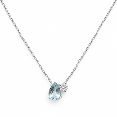 Toi et Moi Náhrdelník s Diamantem|Materiál:18k bílé zlato