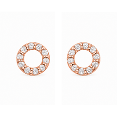 Well Rounded Diamantové Náušnice|Materiál:18k růžové zlato