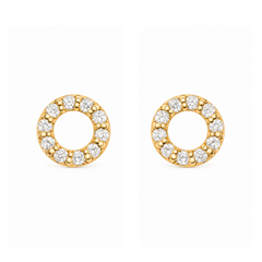 Well Rounded Diamantové Náušnice|Materiál:18k žluté zlato