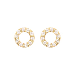 Well Rounded Diamantové Náušnice|Materiál:18k žluté zlato