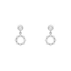 Whimsy Drop Diamantové Náušnice|Materiál:18k bílé zlato