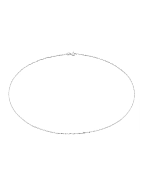 Twist Fine Řetízek|Materiál:18k bílé zlato