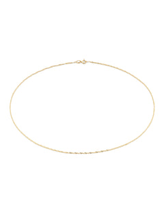 Twist Fine Řetízek|Materiál:18k žluté zlato